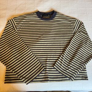 Lioness Bloom Long Sleeve Shirt Beige Stripe